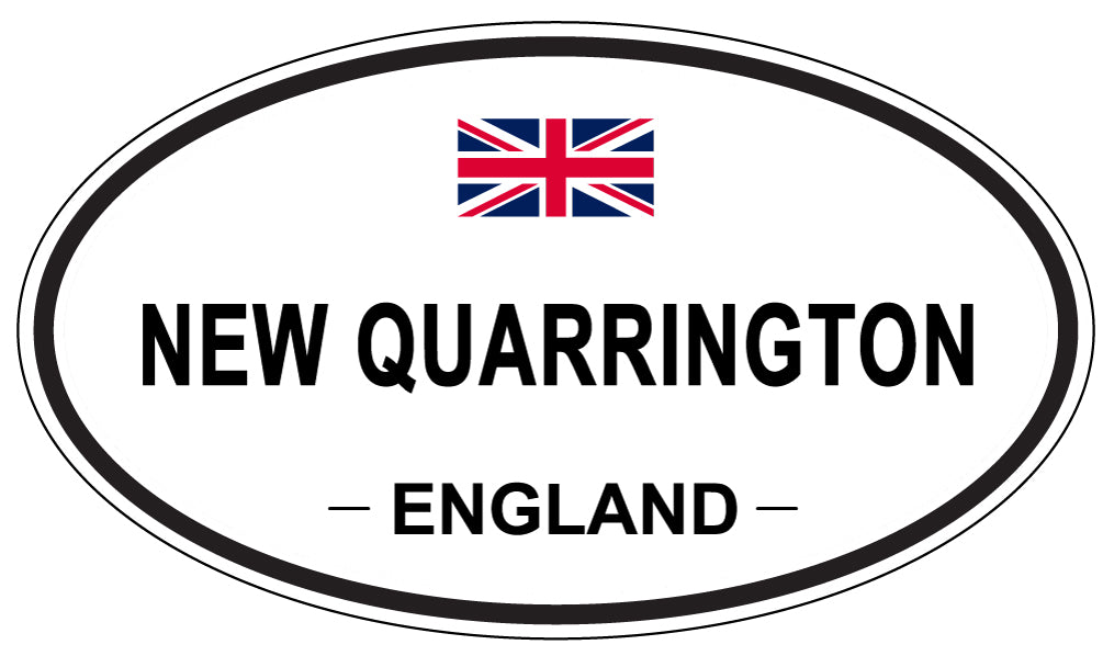 NEW QUARRINGTON, ENGLAND - Oval Sticker