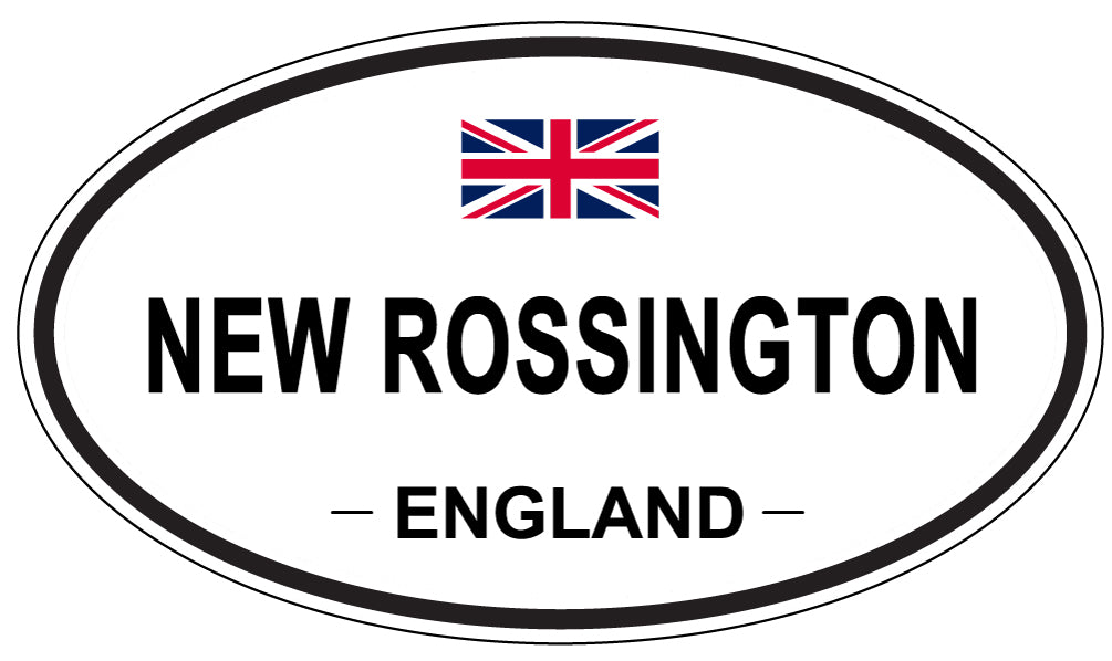 NEW ROSSINGTON, ENGLAND - Oval Sticker