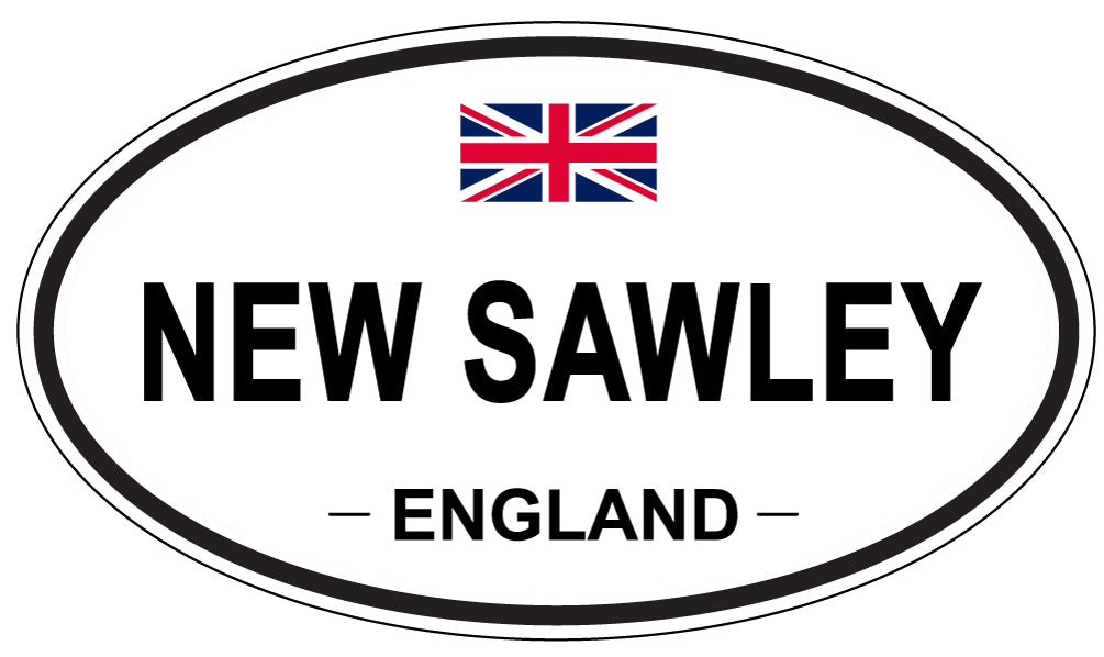 NEW SAWLEY, ENGLAND - Oval Sticker