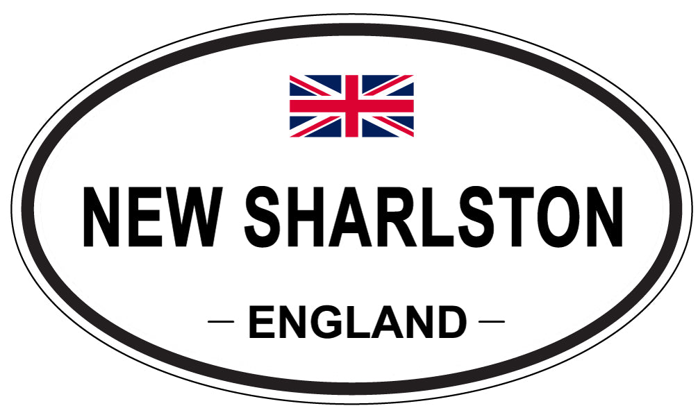 NEW SHARLSTON, ENGLAND - Oval Sticker