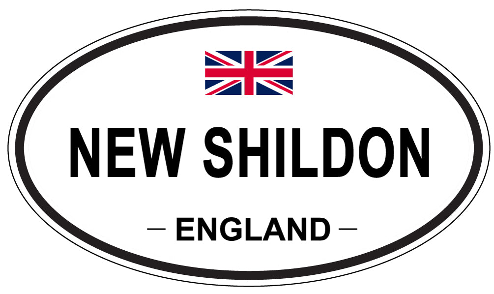 NEW SHILDON, ENGLAND - Oval Sticker
