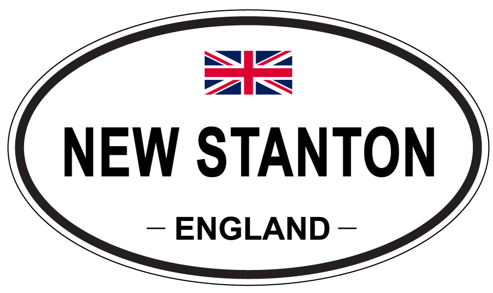 NEW STANTON, ENGLAND - Oval Sticker