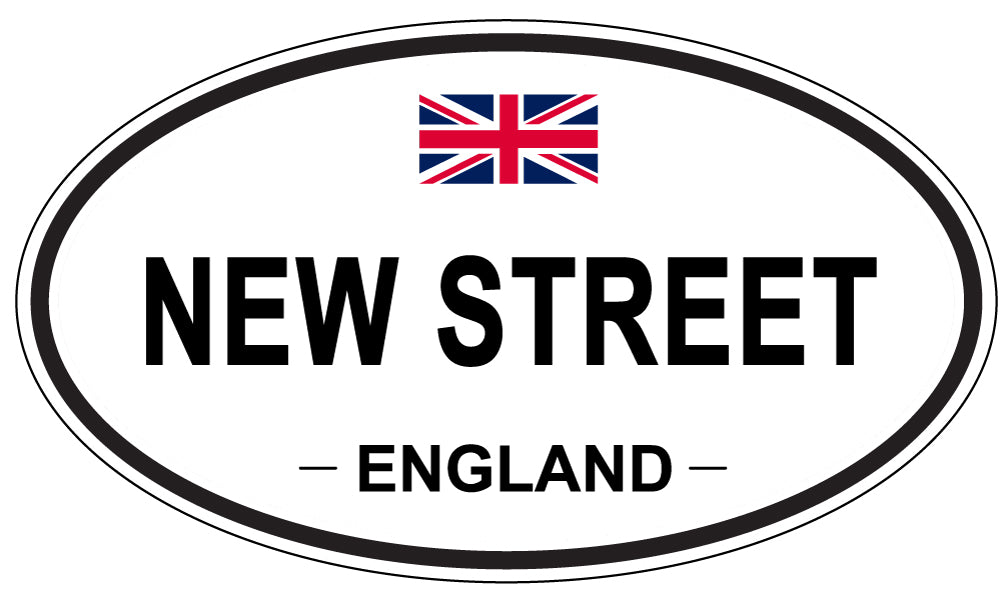 NEW STREET, England - Oval Magnet