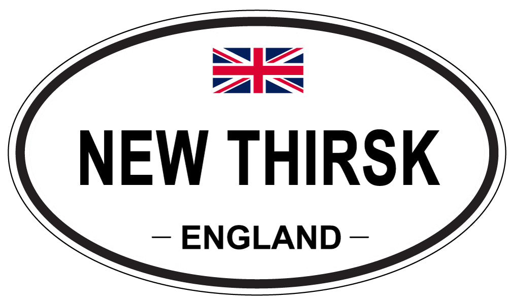 NEW THIRSK, ENGLAND - Oval Sticker