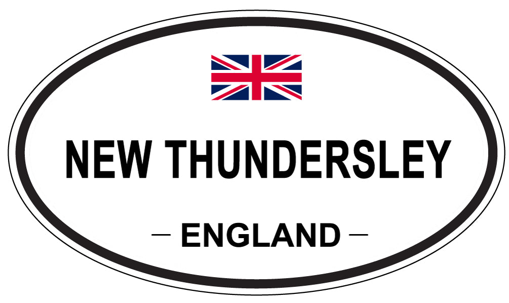 NEW THUNDERSLEY, ENGLAND - Oval Sticker