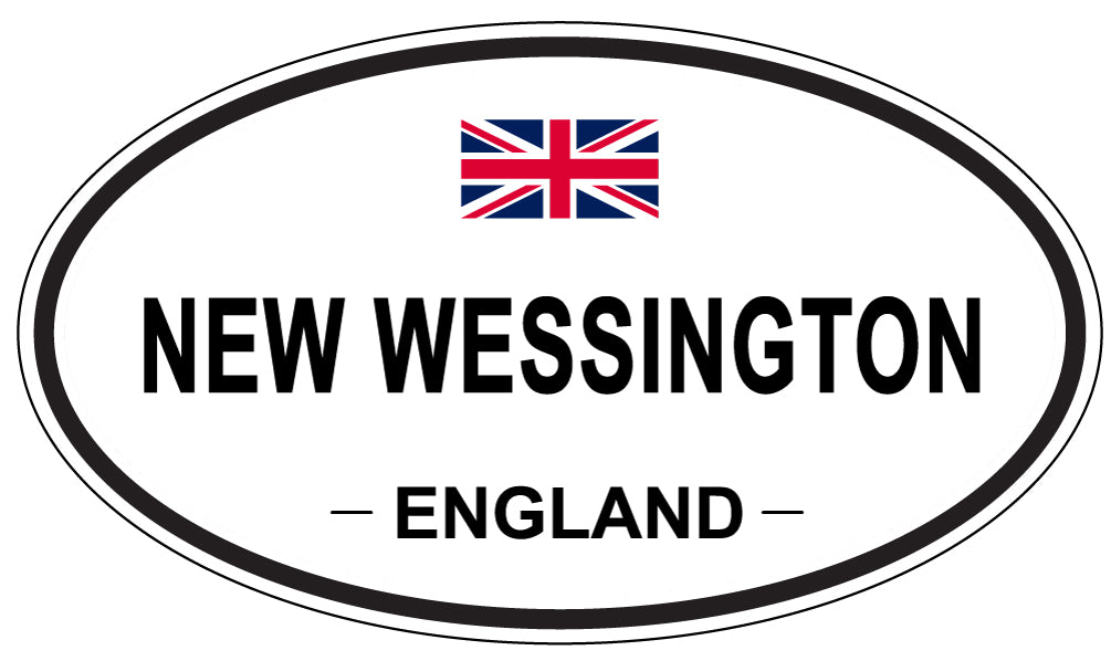 NEW WESSINGTON, ENGLAND - Oval Sticker
