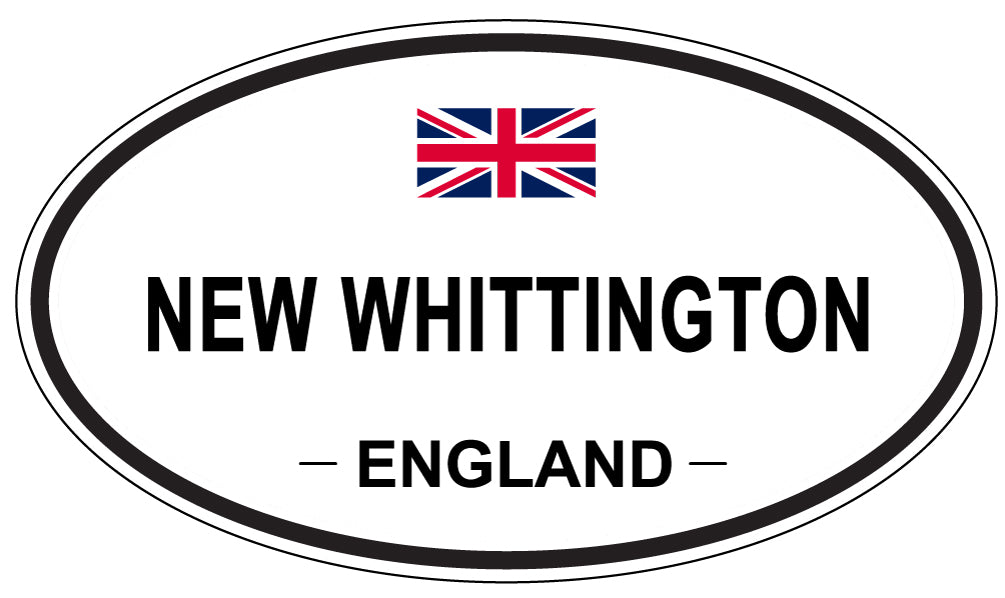 NEW WHITTINGTON, ENGLAND - Oval Sticker