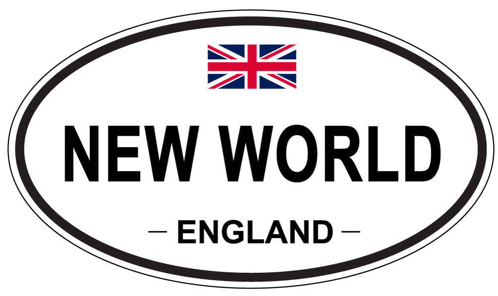 NEW WORLD, England - Oval Magnet