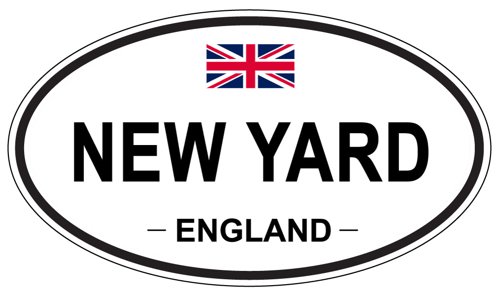 NEW YARD, ENGLAND - Oval Sticker
