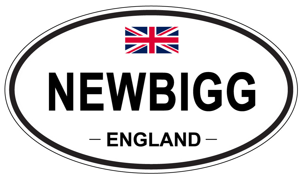 NEWBIGG, ENGLAND - Oval Sticker