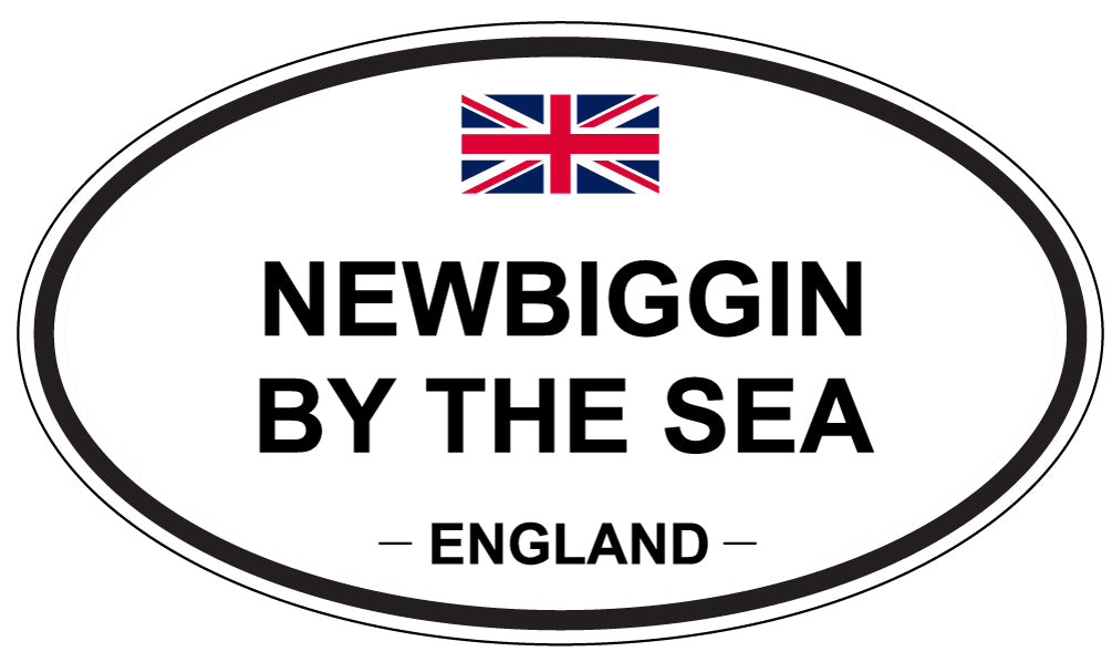 NEWBIGGIN BY THE SEA, ENGLAND - Oval Sticker