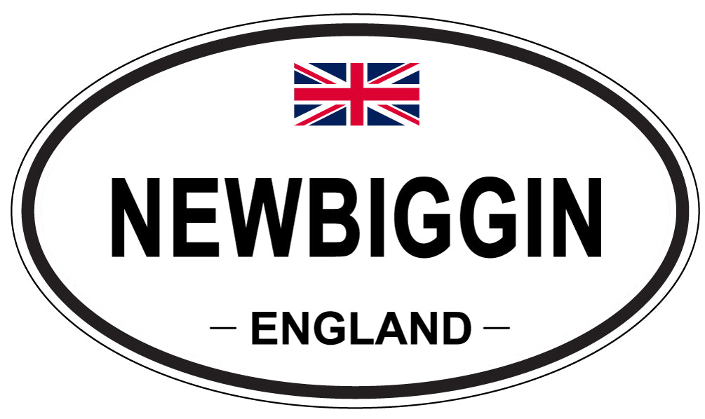 NEWBIGGIN, ENGLAND - Oval Sticker