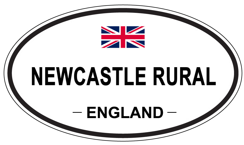 NEWCASTLE RURAL, ENGLAND - Oval Sticker