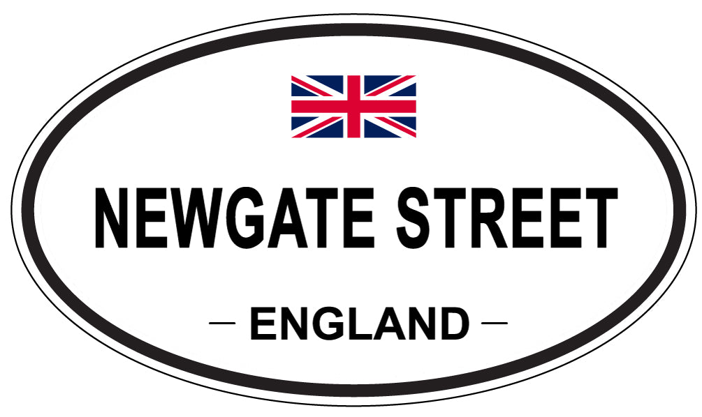 NEWGATE STREET, ENGLAND - Oval Sticker