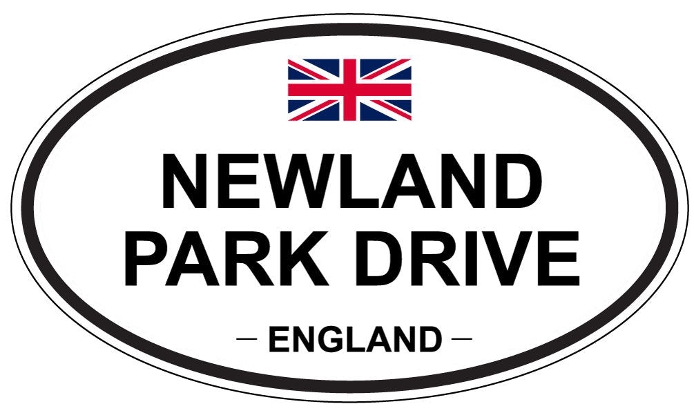 NEWLAND PARK DRIVE, England - Oval Magnet