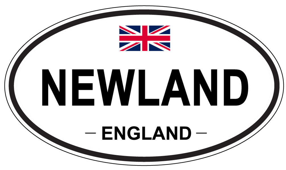 NEWLAND, ENGLAND - Oval Sticker