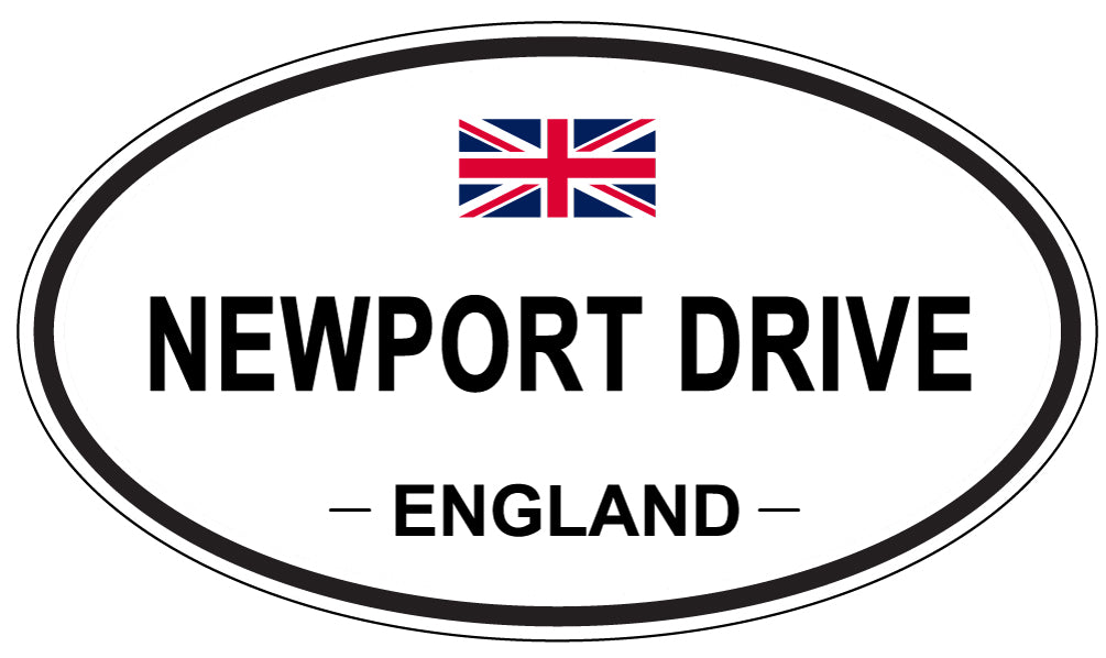 NEWPORT DRIVE, England - Oval Magnet