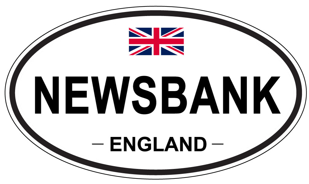 NEWSBANK, England - Oval Magnet