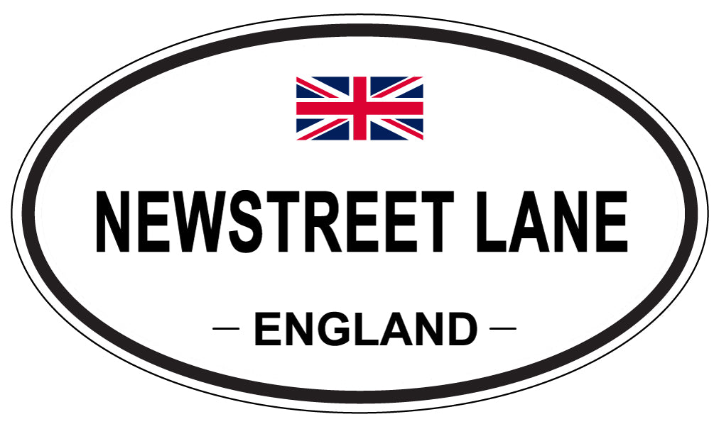 NEWSTREET LANE, England - Oval Magnet