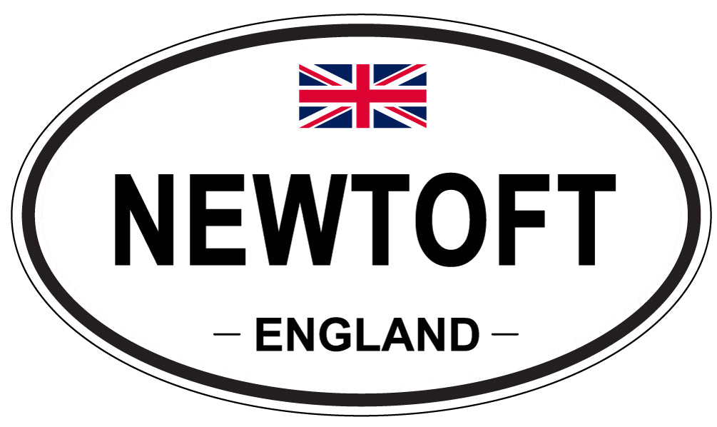 NEWTOFT, ENGLAND - Oval Sticker