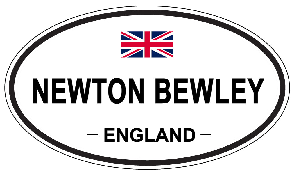 NEWTON BEWLEY, ENGLAND - Oval Sticker