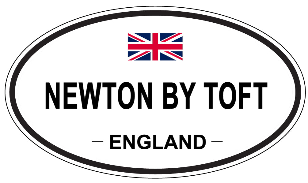 NEWTON BY TOFT, ENGLAND - Oval Sticker