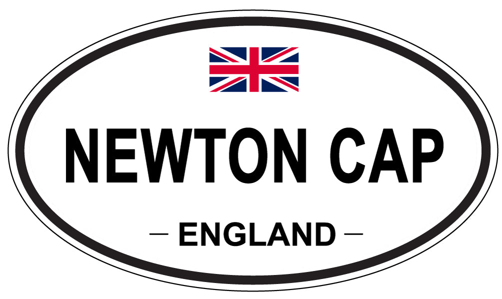 NEWTON CAP, ENGLAND - Oval Sticker