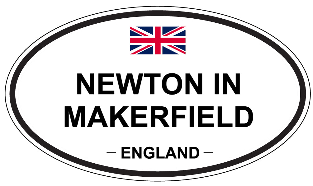 NEWTON IN MAKERFIELD, ENGLAND - Oval Sticker