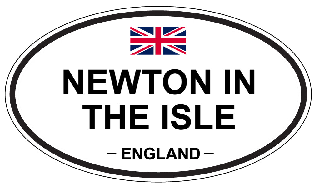 NEWTON IN THE ISLE, ENGLAND - Oval Sticker