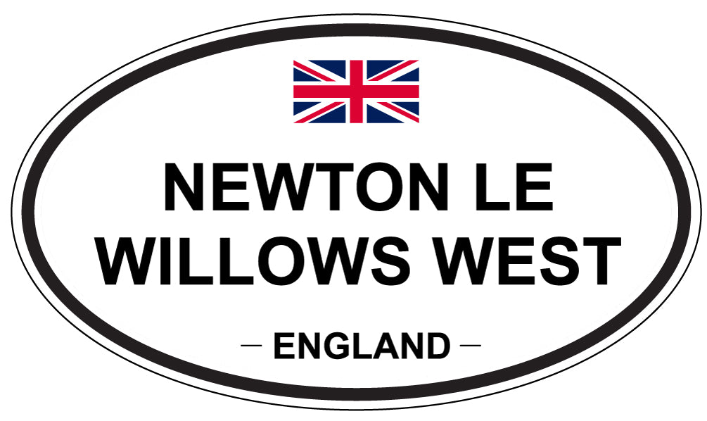 NEWTON LE WILLOWS WEST, England - Oval Magnet