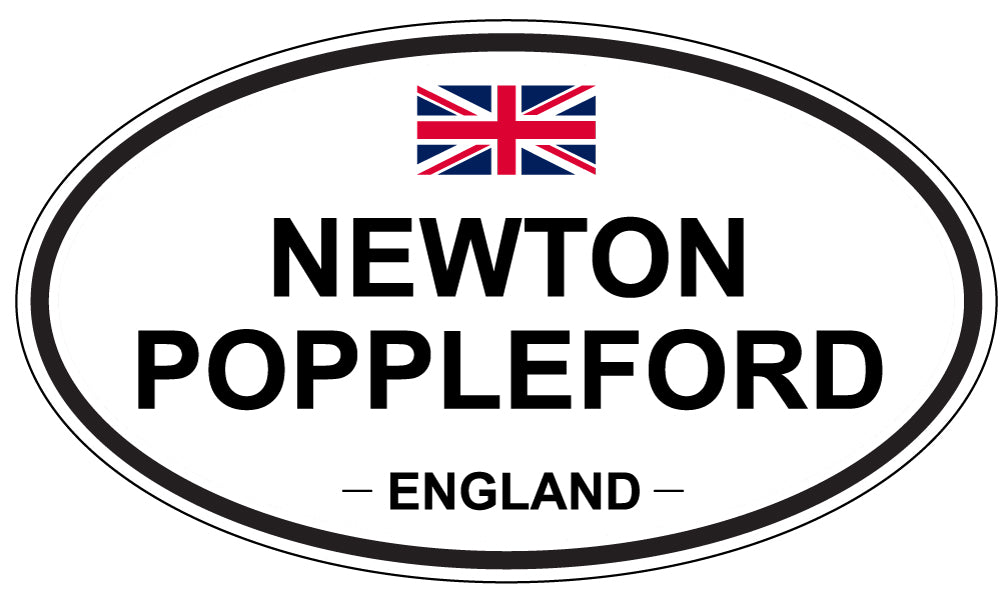 NEWTON POPPLEFORD, ENGLAND - Oval Sticker