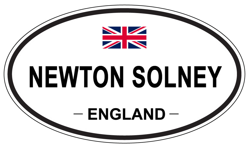 NEWTON SOLNEY, ENGLAND - Oval Sticker