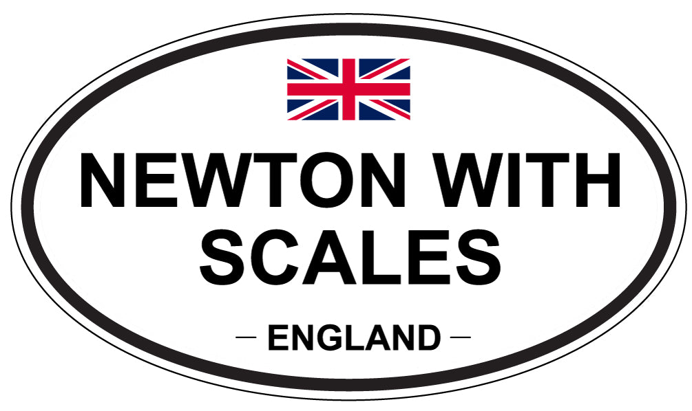NEWTON WITH SCALES, England - Oval Magnet