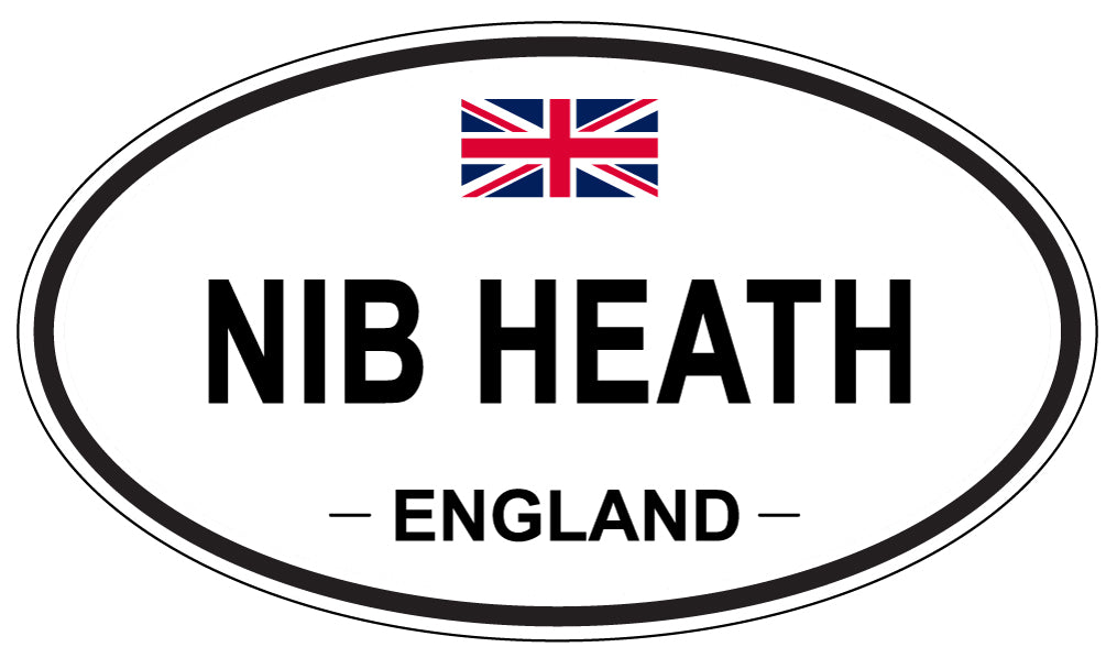 NIB HEATH, ENGLAND - Oval Sticker