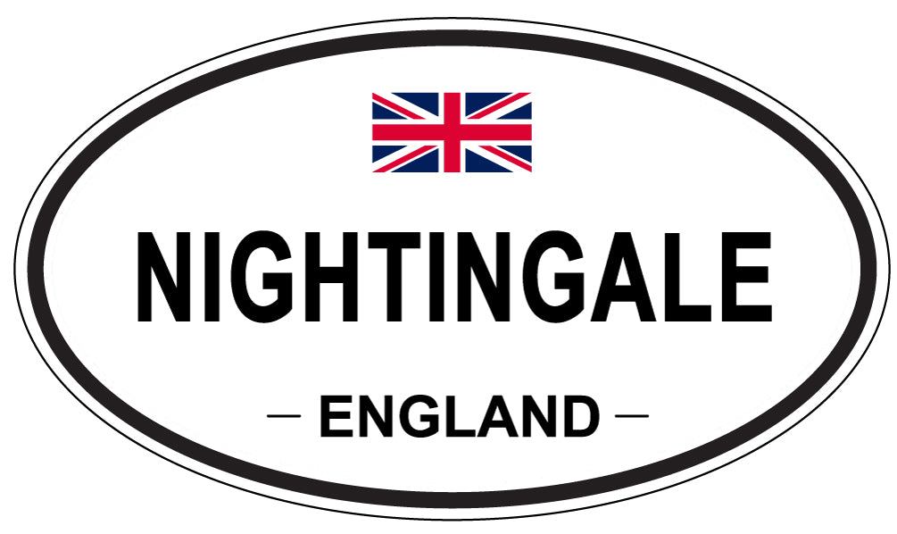 NIGHTINGALE, ENGLAND - Oval Sticker