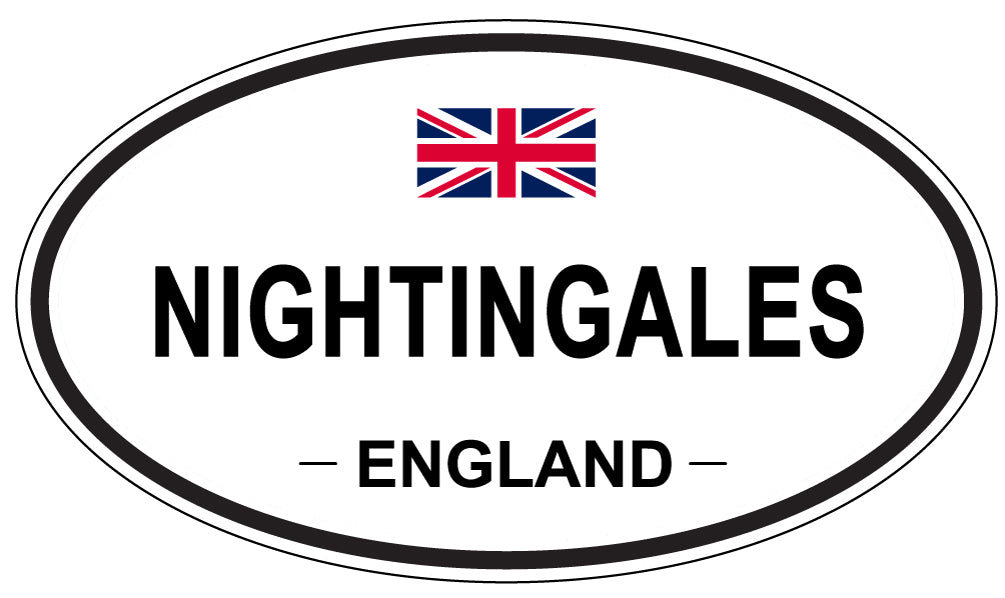NIGHTINGALES, ENGLAND - Oval Sticker