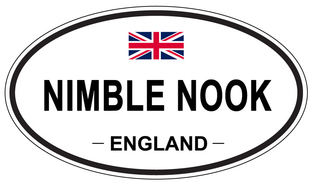 NIMBLE NOOK, England - Oval Magnet