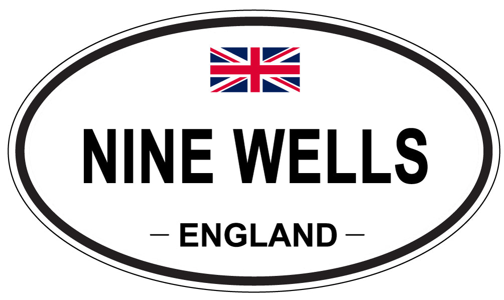 NINE WELLS, England - Oval Magnet