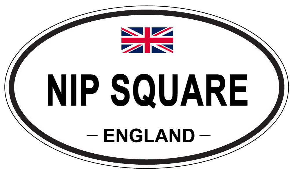 NIP SQUARE, England - Oval Magnet