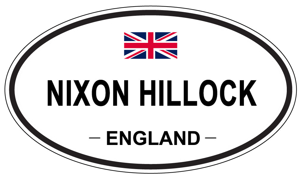 NIXON HILLOCK, ENGLAND - Oval Sticker