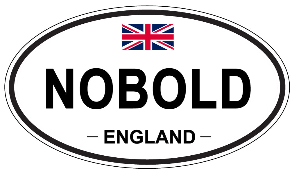 NOBOLD, England - Oval Magnet