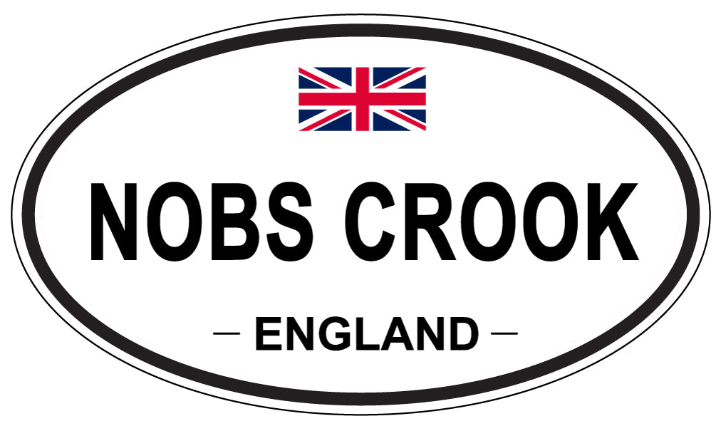 NOBS CROOK, ENGLAND - Oval Sticker