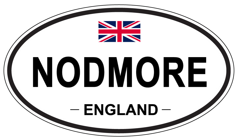NODMORE, ENGLAND - Oval Sticker