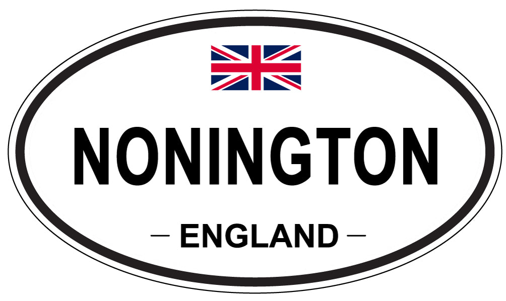 NONINGTON, ENGLAND - Oval Sticker
