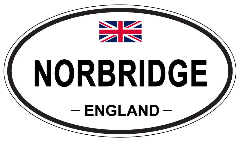 NORBRIDGE, ENGLAND - Oval Sticker