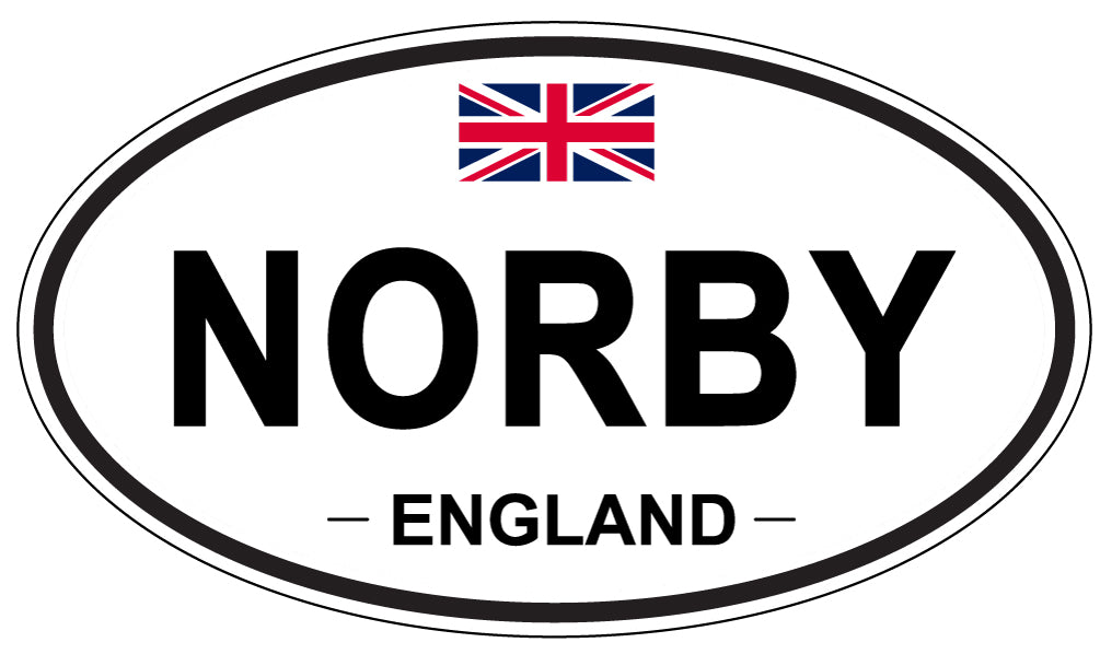 NORBY, ENGLAND - Oval Sticker
