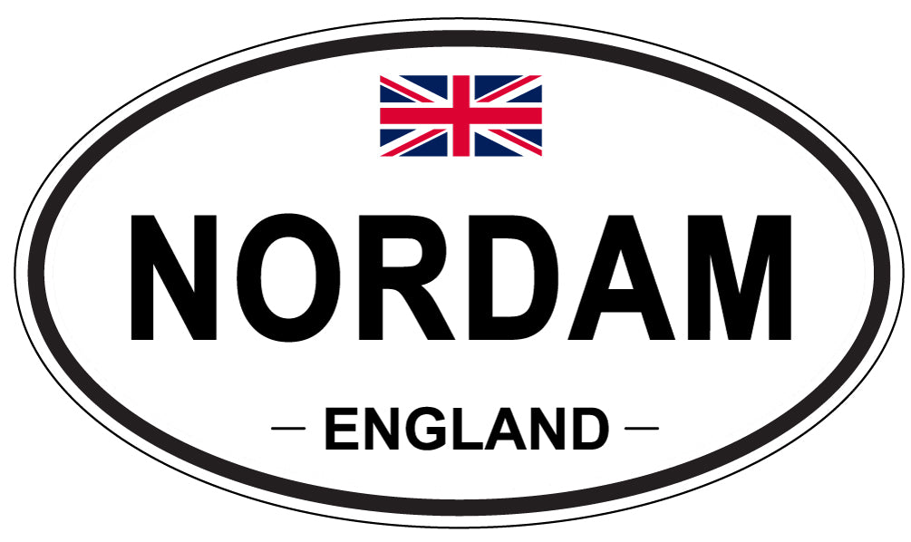NORDAM, ENGLAND - Oval Sticker