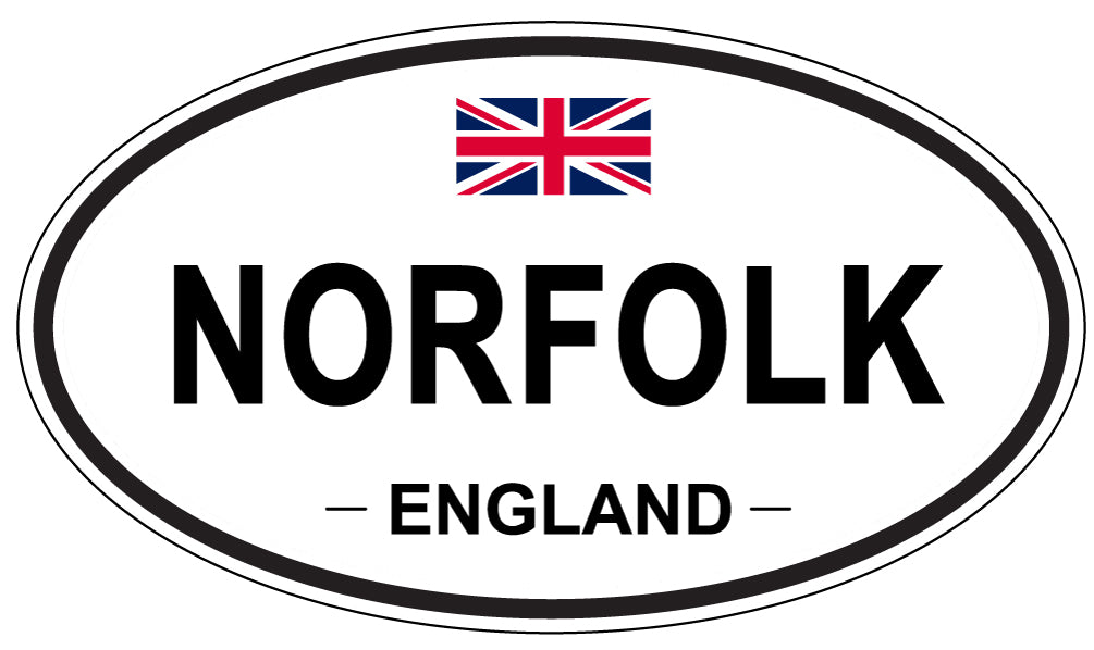 NORFOLK, ENGLAND - Oval Sticker
