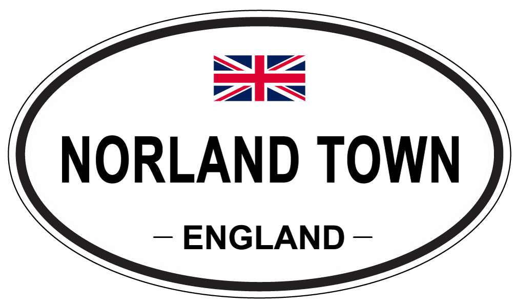 NORLAND TOWN, ENGLAND - Oval Sticker