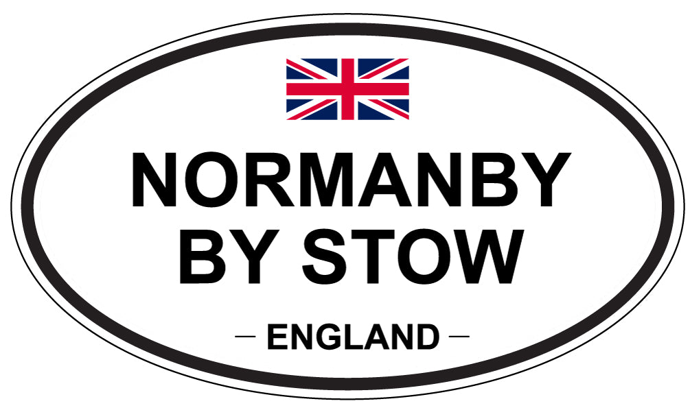 NORMANBY BY STOW, England - Oval Magnet